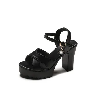 

Summer Sandals Women Black Open Toe Sandals Women High Heels Sandals Women 2020 Lady Women Shoes Sandals Flatform Shoes Female