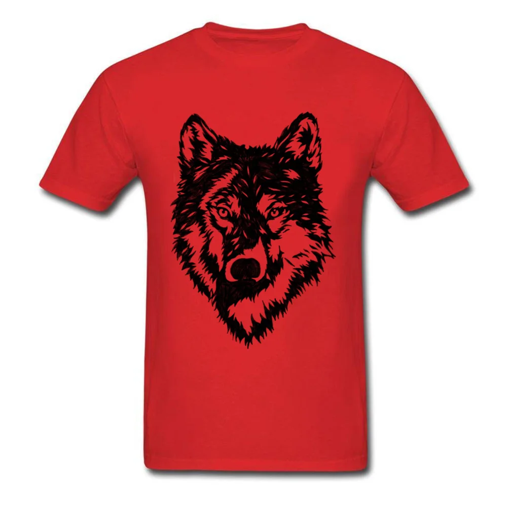 The Wolf One Custom Autumn 100% Cotton Fabric O Neck Men Tops & Tees Custom Sweatshirts 2018 Short Sleeve T Shirt The Wolf One red