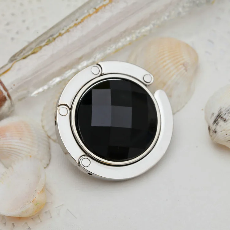 

Free shipping DHL 100PCS Blank DIY Foldable Handbag Hanger Bag Purse Hanger folding Hook Holder for Restaurant Table