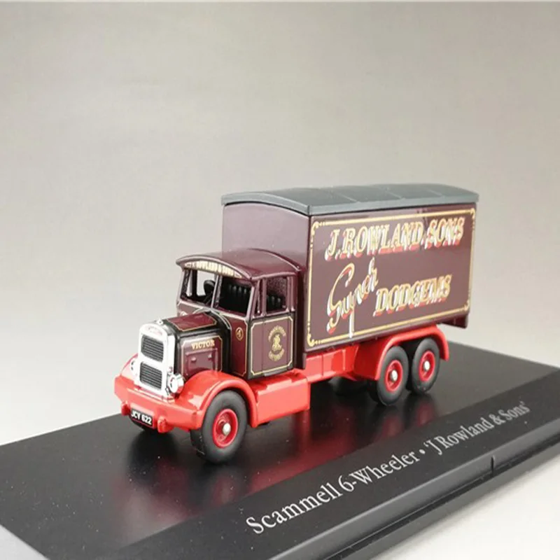 1/72 Ретро моделирование Scamnell 6-wheeler 'JRowland sons' винтажная модель грузовика классический грузовик литой игрушечный автомобиль из сплава - Цвет: Коричневый