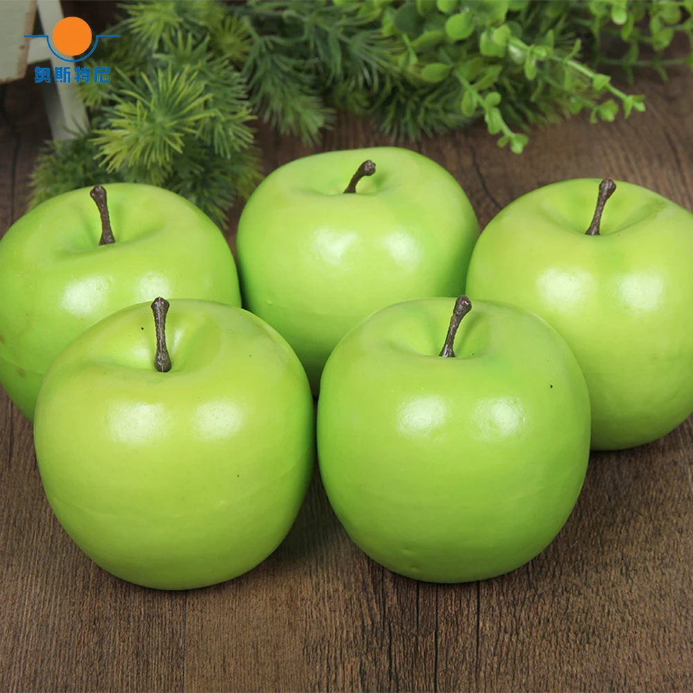 10pcs 8cm size artificial fruit Plastic Fake Fruit artifical green