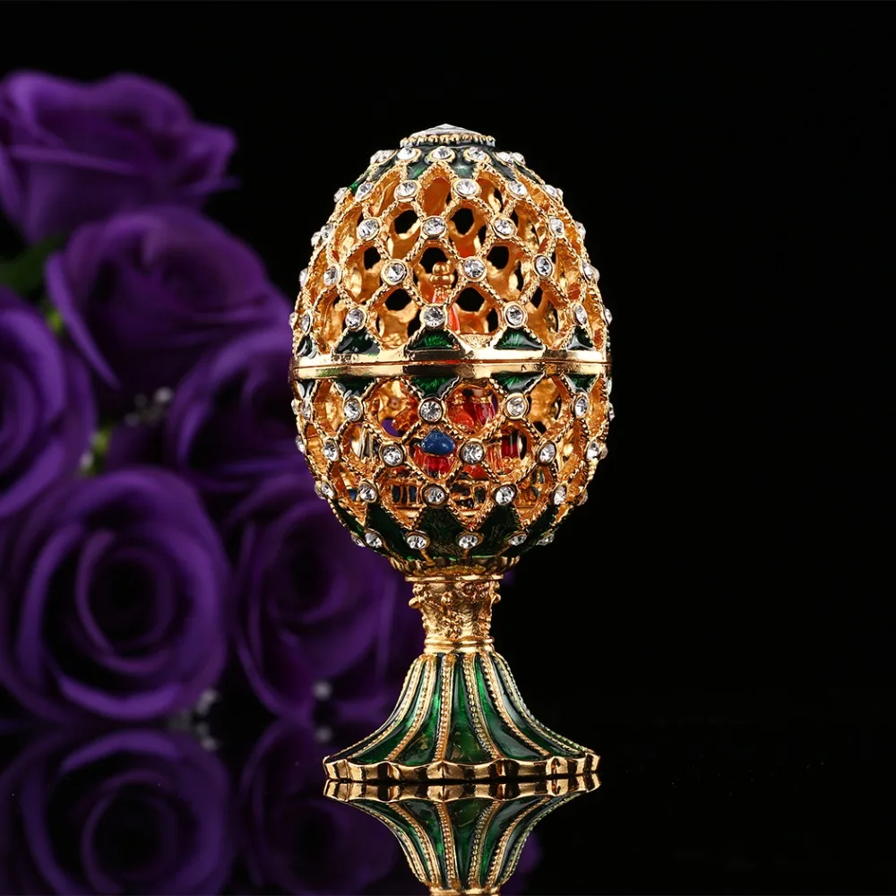 QIFU роскошный Русский стиль qifu faberge яйцо ремесло украшения миниатюры ремесло