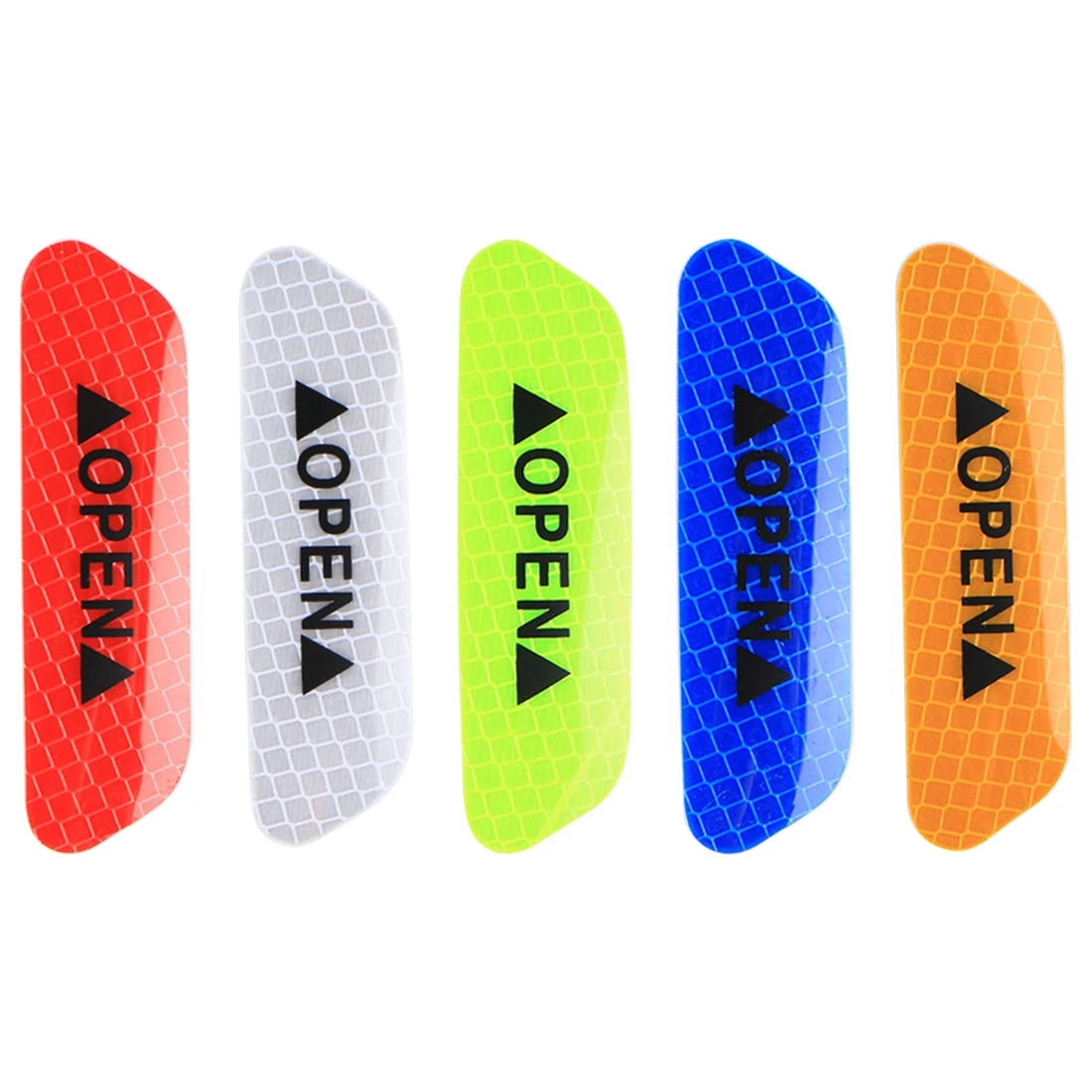 

Hot Sale Warning Mark Reflective Tape Universal Exterior Accessories Car Door Stickers OPEN Sign Safety Reflective Strips 4Pcs