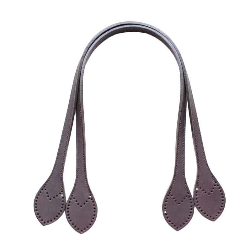 

Pair Genuine Leather Handles Durable Shoulder Bag Detachable Belt Women Handle Strap DIY Handmade Replacement Handbag Strap 61cm