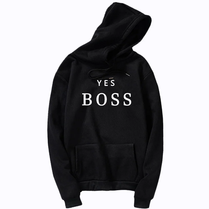 

Hoodies Ja Boss Brief Gedruckt Lange Hülse O Neck Hoodie Sweatshirt Pullover Tops Frühling Herbst Femme Hoody