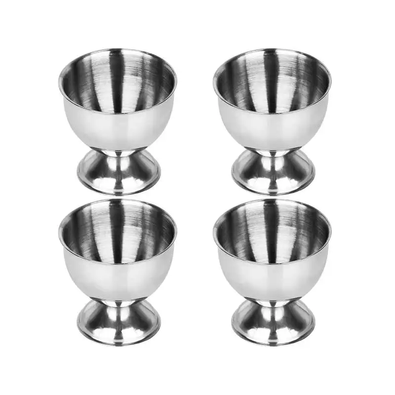 

Egg Cup,Egg Tray Stainless Steel Soft Boiled Egg Cups Holder Stand Dishwasher Safe (4 Packs)