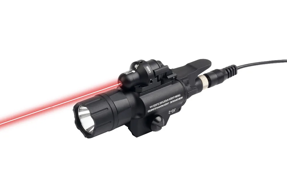 

Free Shipping 1pc Outdoor Hunting Scope Sight 500 Lumens Tactical Flashlight Red Laser Sight for Picatinny Rail