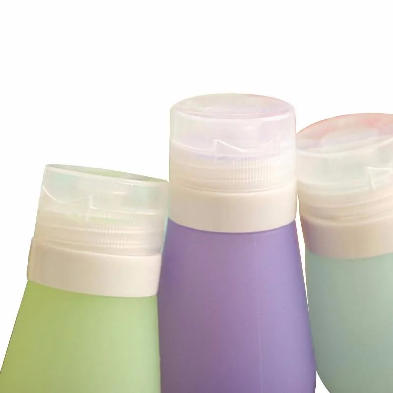 Reusable Shampoo Shower Gel Lotion Squeeze Tool 60ml Silicone Travel Bottles 100pcs/lotin