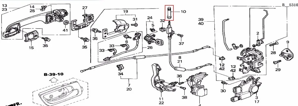 ZUK абсолютно новая внутренняя дверная кнопка замка для HONDA ACCORD 2003-2007 ODYSSEY 2005-2008 для ACURA TL 2006-2007 72137-SDA-A00