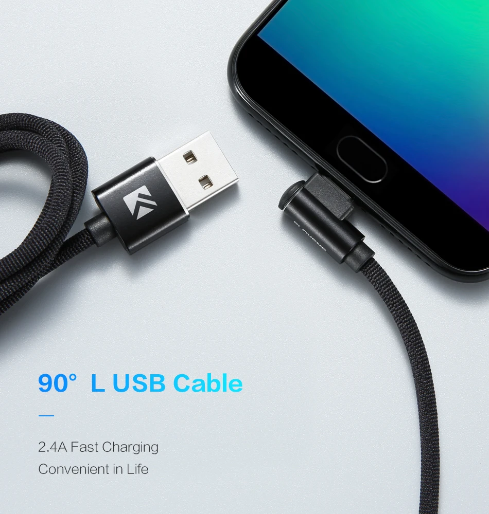 FLOVEME USB C кабель для Xiaomi Mi 8 huawei mate 20 Pro samsung S9 S8 90 градусов кабель передачи данных для быстрой зарядки usb type-C шнур зарядного устройства