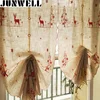 Junwell 1 шт. рождественские римские занавески из поли/льна с вышивкой, домашние волнистые кухонные занавески для гостиной, ванной комнаты, балк... ► Фото 1/6