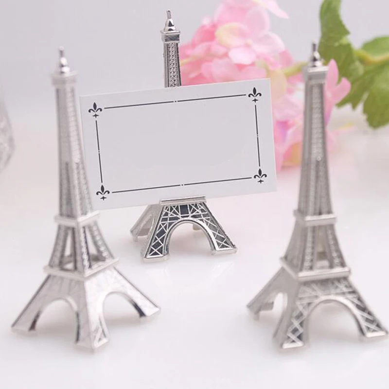 

Eiffel Tower Place Card Holder Seats Clip Wedding Decoration Name Card Memo Photo Clip Holder Table Accessories Wedding Favor