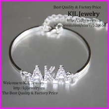 10 шт. новейший популярный стиль Серебряный браслет-цепочка Кристалл Стразы Серебряный AKA Шарм Браслет