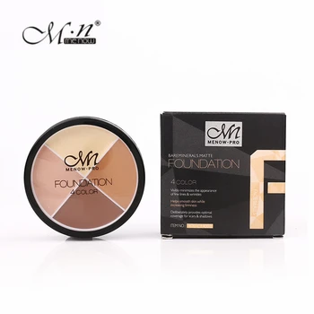 

MENOW Matte Flawless Concealer Cream Makeup Concealer Contour Palette 4 Colors Face Concealer Foundation Make Up Base Primer