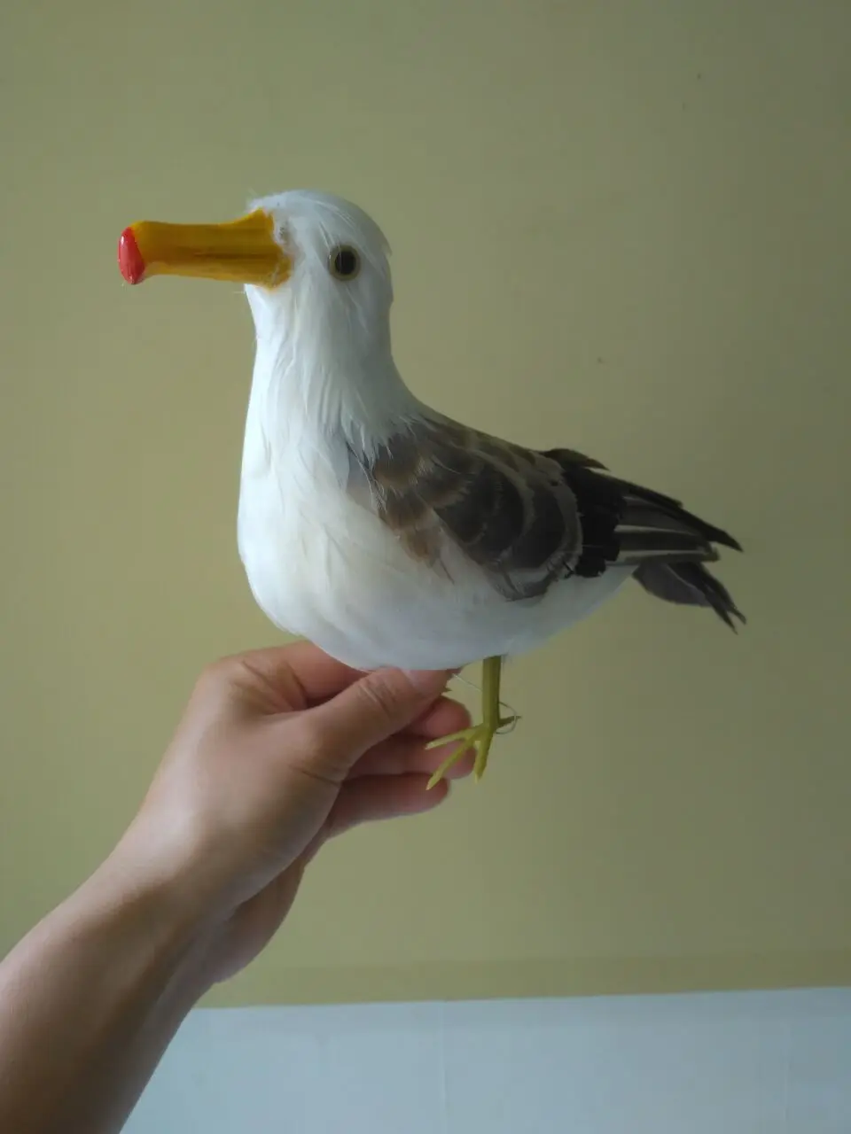 big simulation Seagull toy foam/&fur wings seagull bird model about 55x30cm