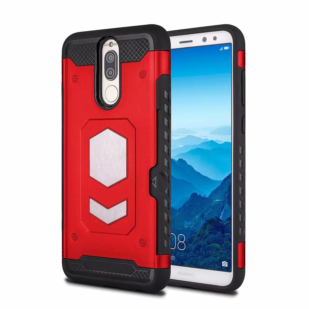 

For Huawei Mate 10 Lite case Armor Hybrid Magnetic Suction Bracket Case For Huawei P Smart / Honor 9i / Nova 2i Card Slot Cover