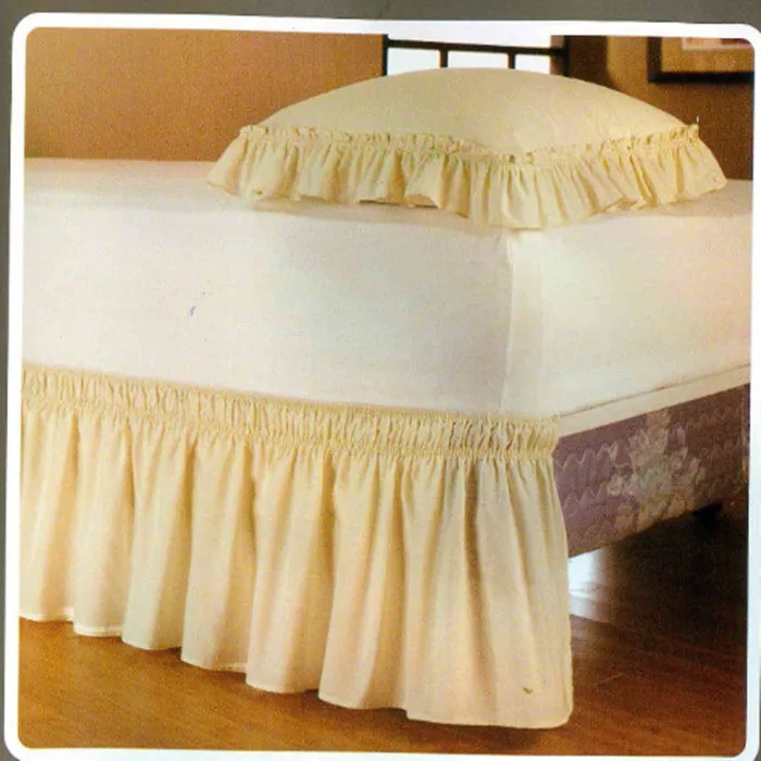 Чистый цвет без поверхности кровати эластичная лента кровать юбка Твин Полный queen king Размер Кровать фартук покрывало 38 см высота