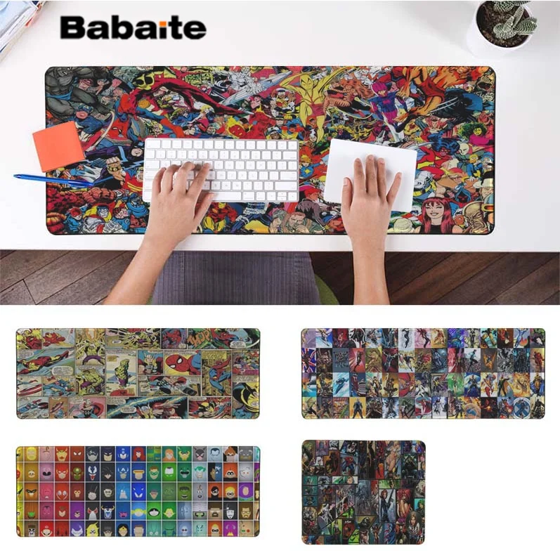 

Babaite Your Own Mats Marvel Comics Gaming Player desk laptop Rubber Mouse Mat Free Shipping Large Mouse Pad Keyboards Mat