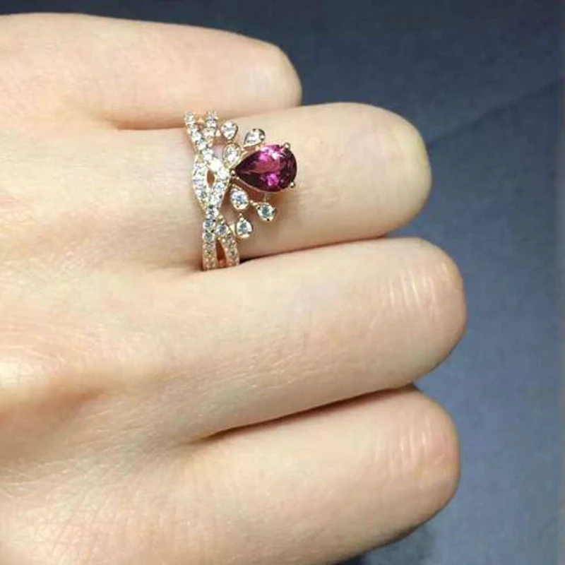 

Anillos Qi Xuan_Trendy Jewelry_Tourmaline Stone Elegant Woman Rings_Rose Gold Color Fashion Rings_Manufacturer Directly Sales