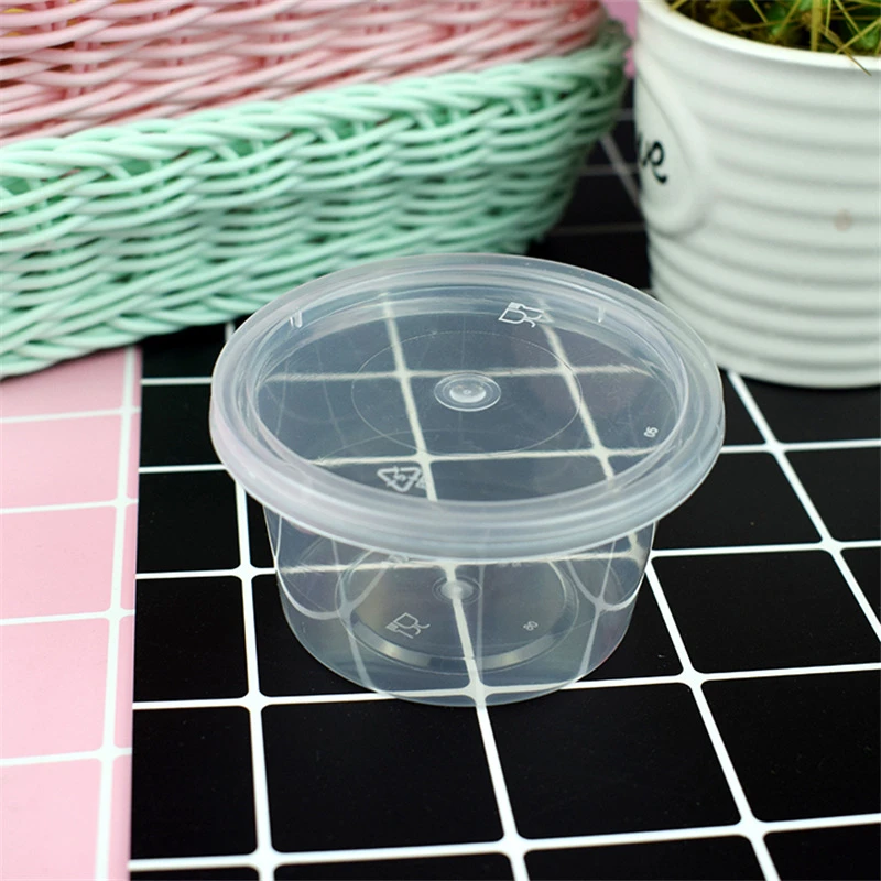 

5/10pcs 100ml Organizer Slime Box New Plastic Transparent Slime Containers Storage Box With Lids For Fluffy Clear Slime Mud