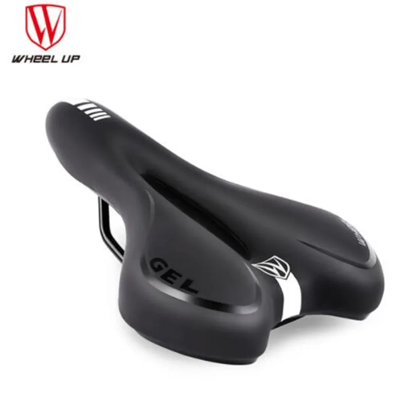 

WHEEL UP PVC Leather Comfortable Road Mountain Bike Seat Thick Pad Hollow Bike SaddleBreathable Soft Bike Bicycle Saddle
