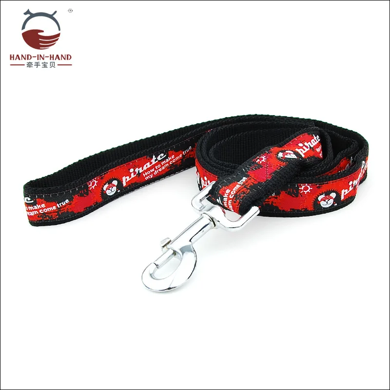 

Dog Leashes Pet Products Large Dog Nylon Pirate Embroidered Leashes