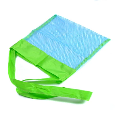 Детские пляжные игрушки пляжная сумка сумки синий/зеленый цвет соответствующие дети сетка сумка для хранения инструментов большой емкости Детские игрушки пляжный рюкзак - Цвет: Small blue