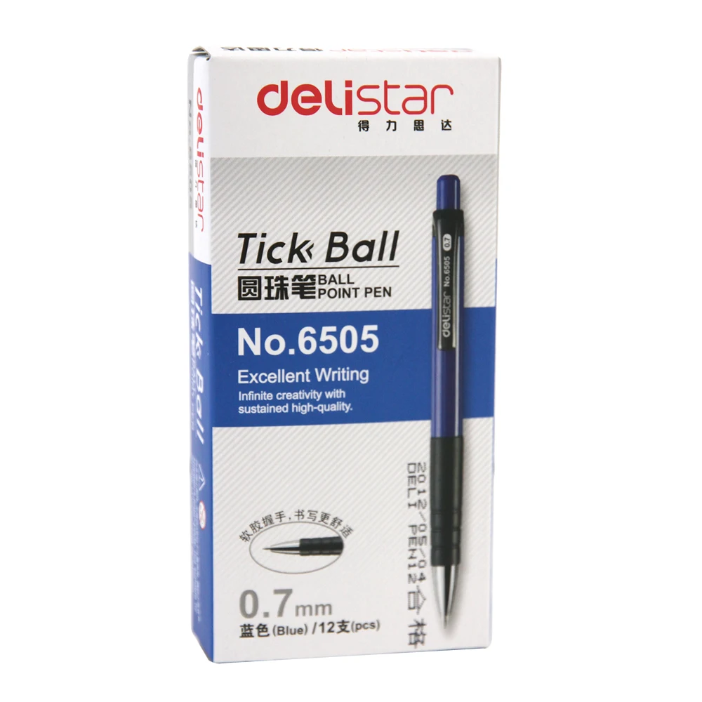 36 шт. BOKU DELI 6505 пресс шариковая ручка мм 0,7 мм синий пресс шариковая ручка