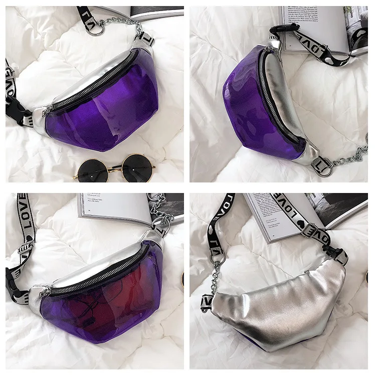 Casual Transparent PVC Fanny Pack Waist Bag Women Fanny Pack for Ladies Lovely Waist Bag