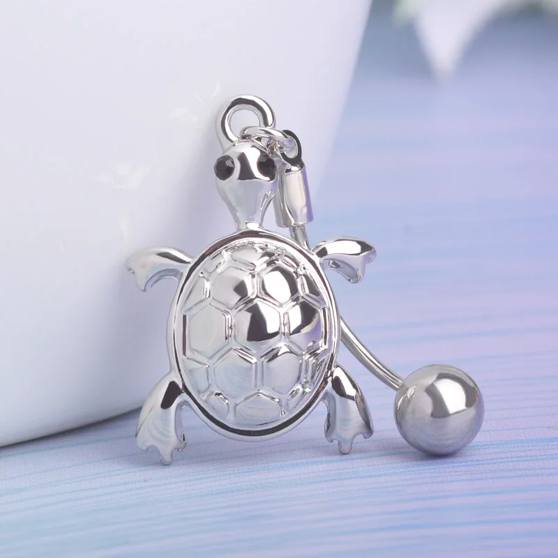FUNMOR рок черепаха Кнопка колокольчик кольца 316L Медицинская нержавеющая сталь