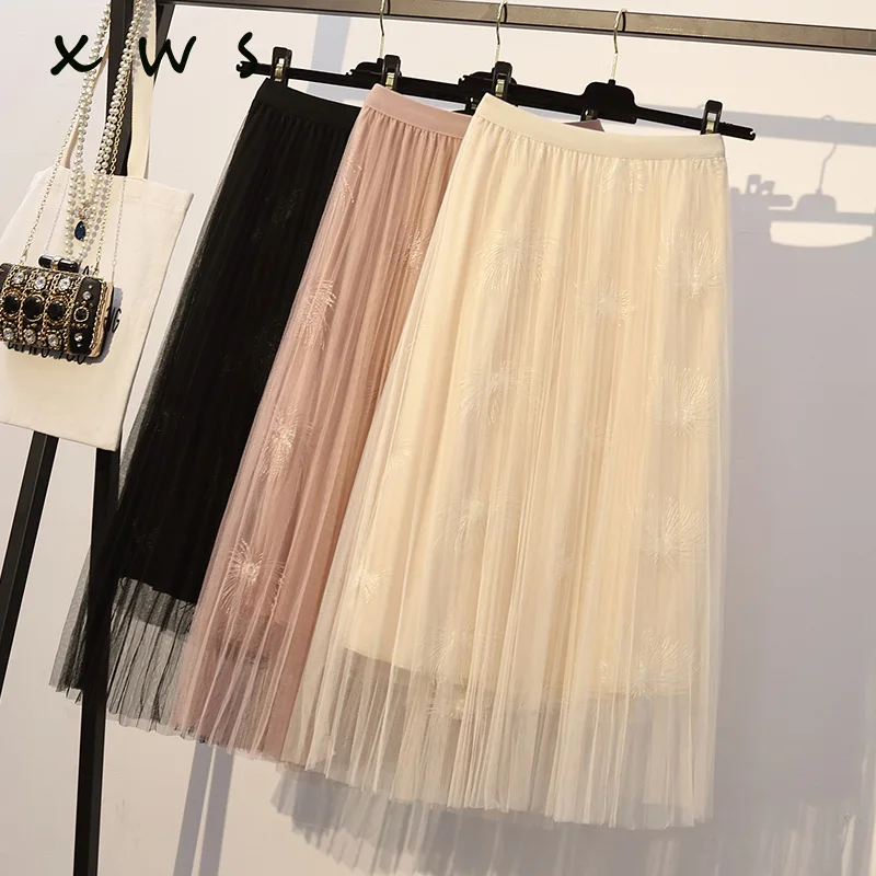 

plus size women skirt Fashion Tulle Skirt Tutu Skirts Womens Lolita Petticoat Bridesmaids Vintage Midi Skirt Jupe Saias faldas
