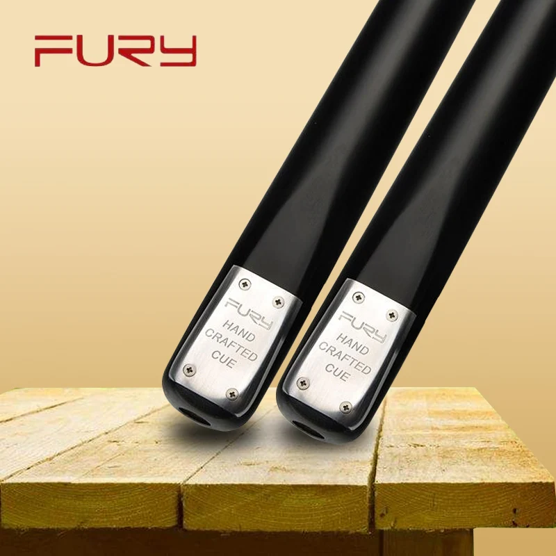 

Fury Billiard Snooker Cue SN62 9.5mm Tip 145cm Length 2 Models Option 3/4 Split Professional Black and Ebony Butt with Extension