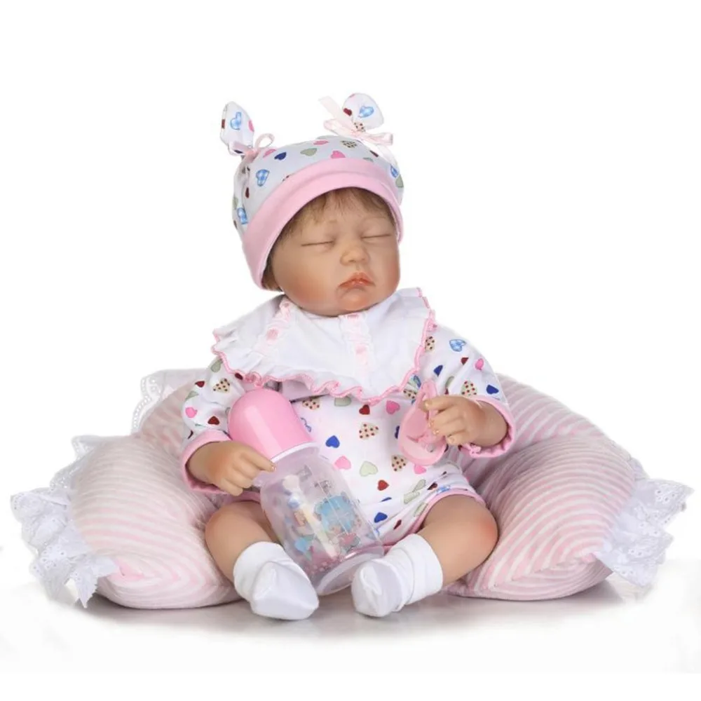 

OCDAY 40CM Baby Dolls Reborn Baby Soft Silicone Girl Playmate Gift For Kids Handmade Cloth Body Lifelike Babies Doll Toys