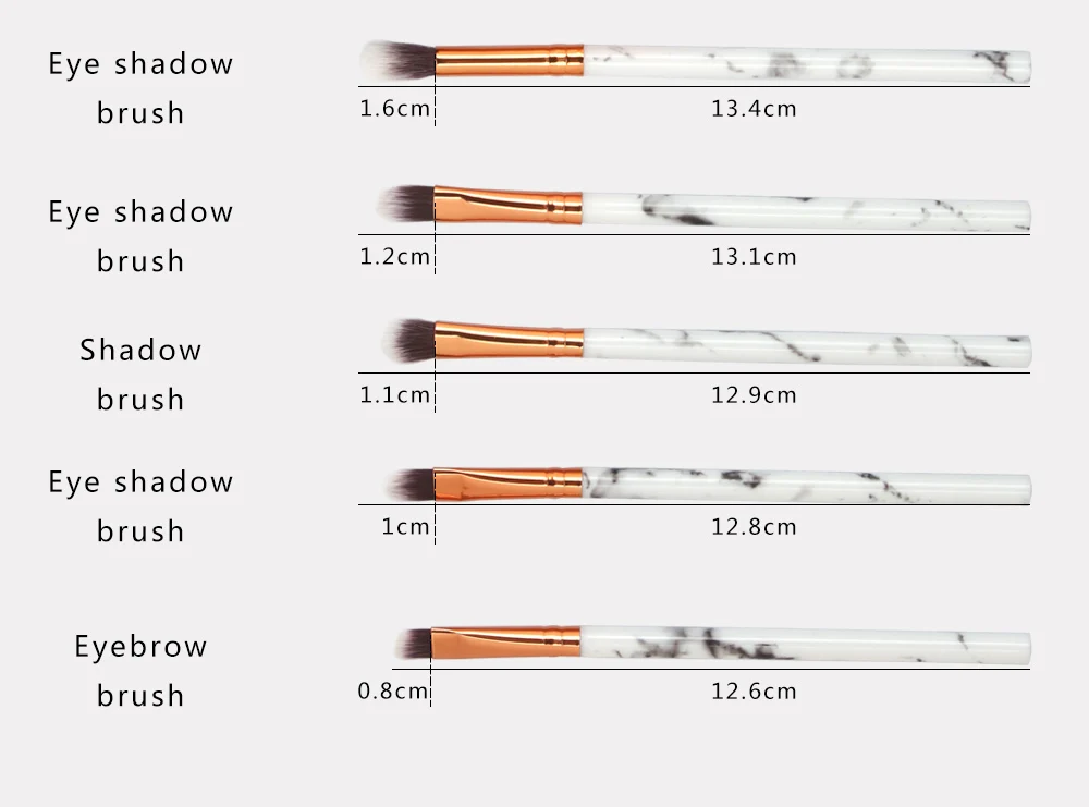 10 мраморных кистей для макияжа, косметические инструменты, тени для век, кисть для лица для красоты