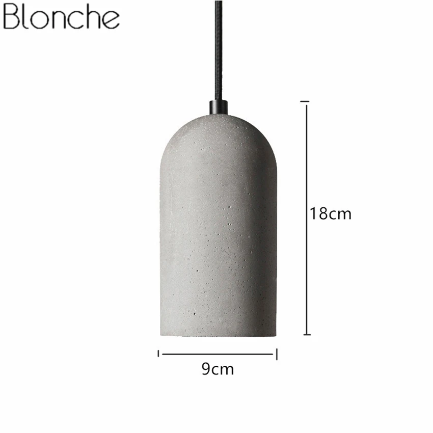  Vintage Pendant Lights Led Cement Pipe Hanging Lamp for Kitchen Industrial Loft Decor Home Light Fi - 32986217052