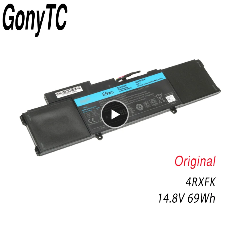 GONYTC 14 8 v 69Wh новый оригинальный мобильный телефон 4RXFK Батарея для Dell XPS Ultrabook L421 L142x