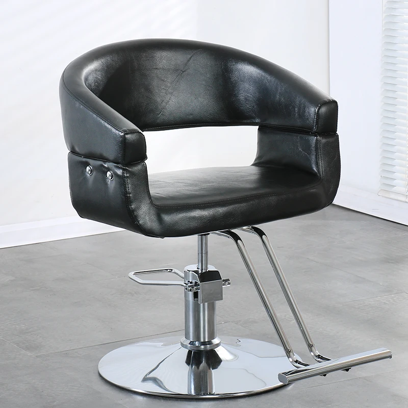 Современный барный стул, железный барный стул, косметический стул, Кожаный Модный табурет для бара, коммерческая мебель - Цвет: belt pedal