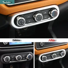 Tonlinker чехол наклейка s для Nissan KICKS автомобильный Стайлинг 1 шт. ABS/углеродного волокна Кондиционер Регулировка интерьерная наклейка