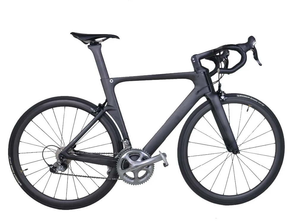 

2018 brand high quality full carbon road bicycle frame 25C tire aero road frameset 1-1/8" straight steering road bike BB86 UD