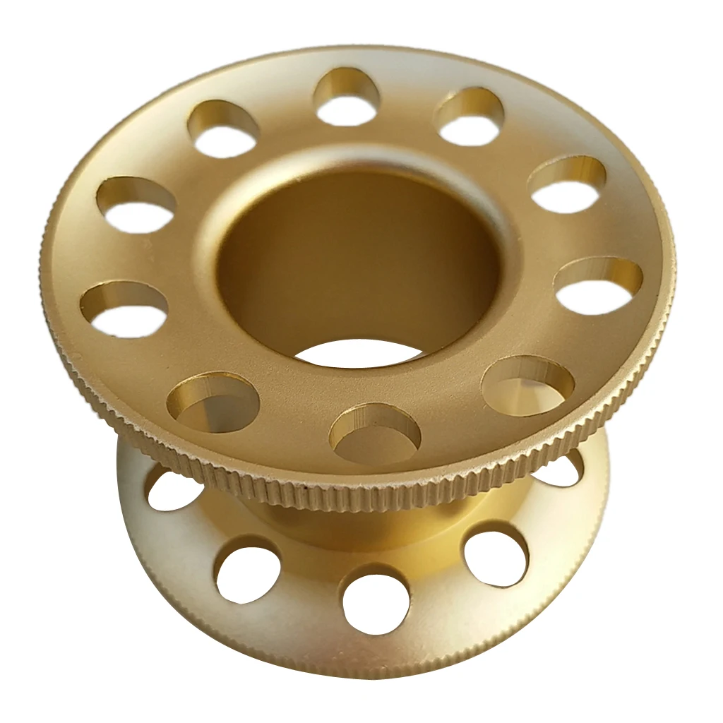 Perfeclan Durable Aluminum Alloy Scuba Diving Finger Spool Dive Reel Snorkeling Guide Line Spool Holder Water Sports Accessories