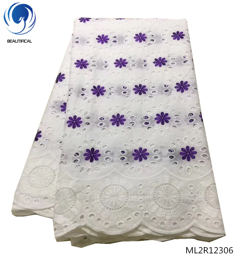 

BEAUTIFICAL nigerian lace fabrics embroidered flower voile lace fabric nigerian voile laces latest design for dress ML2R123