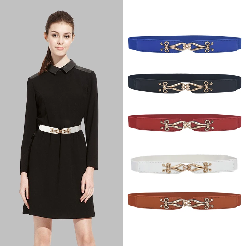 Buy Seabigtoo Elastic women dress belts female