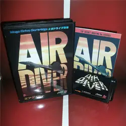 MD карточные игры-Air Diver Япония крышка с коробкой и руководством для MD megadrive бытие игровой консоли 16 бит md карты