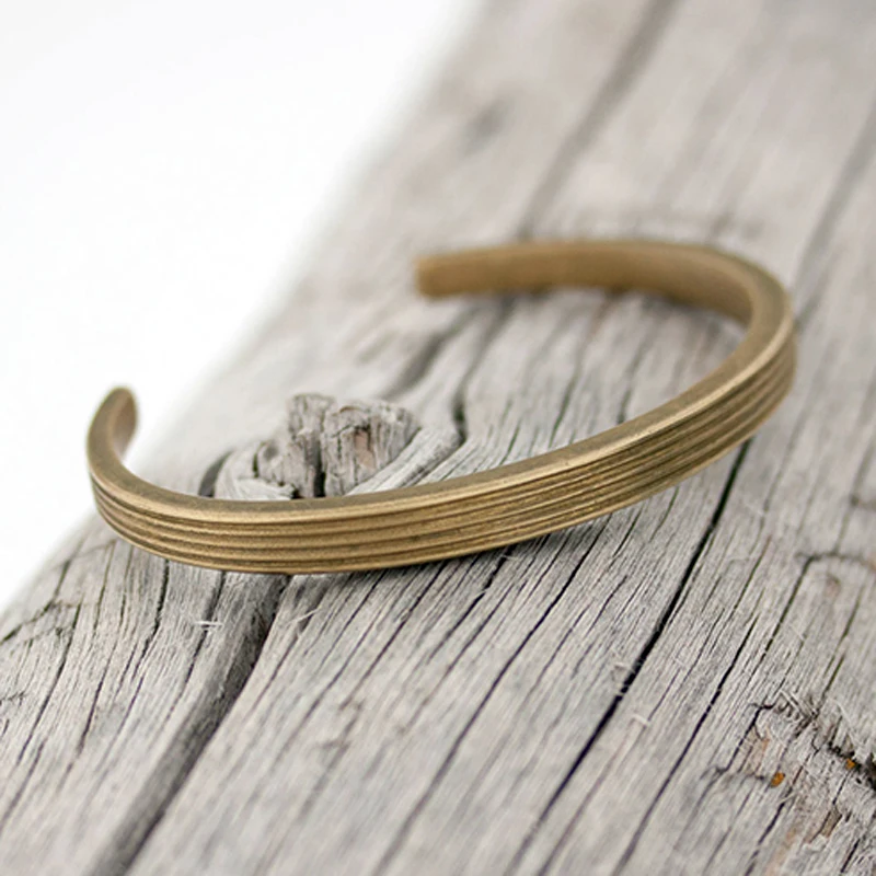 

Mcllroy Bracelet Men Titanium Stainless Steel Vintage Retro Brass Cuff Bangle Charm Bracelets Jewelry Couple statement bracelet