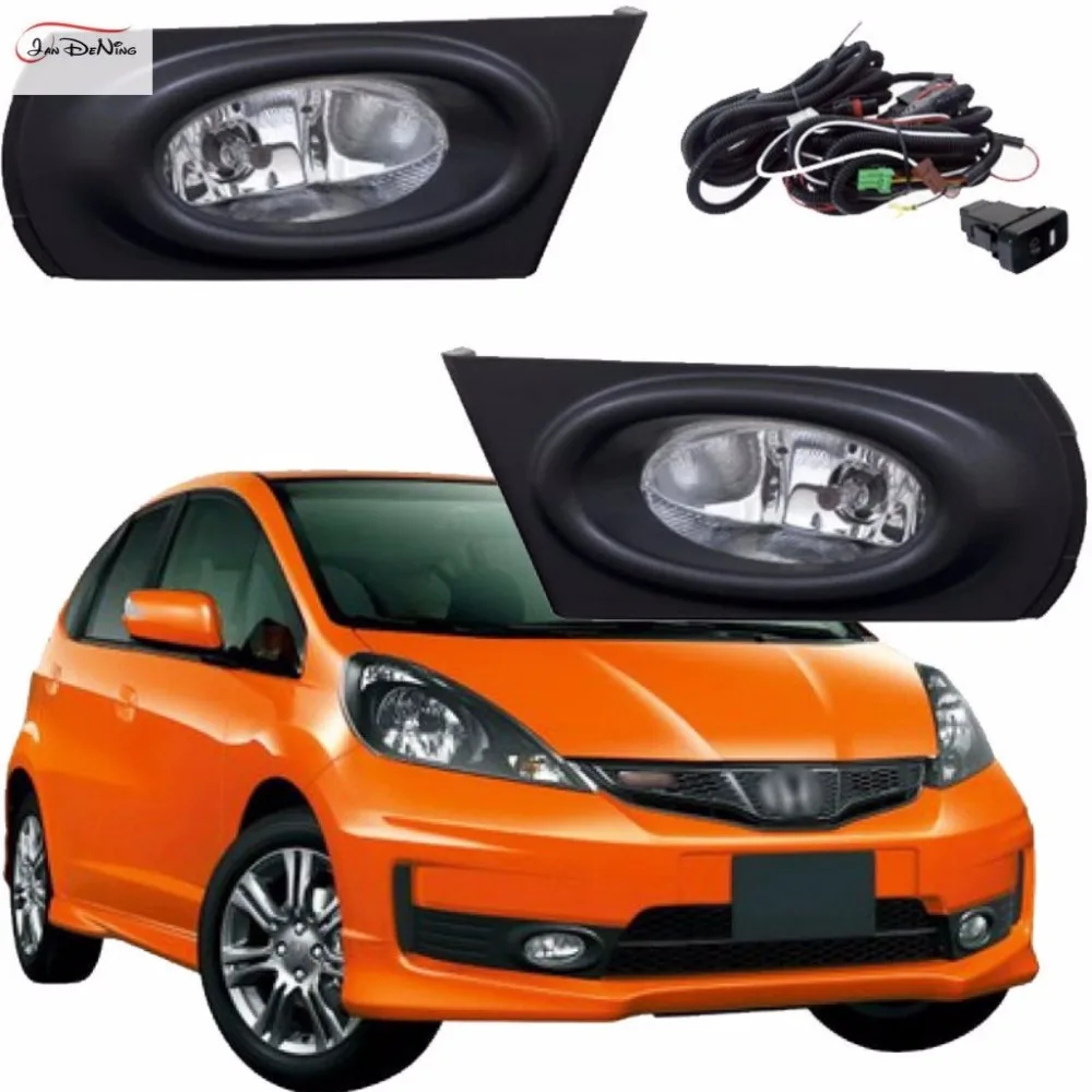 JanDeNing Автомобильные противотуманные фары для Honda JAZZ /FIT RS 2011 прозрачная