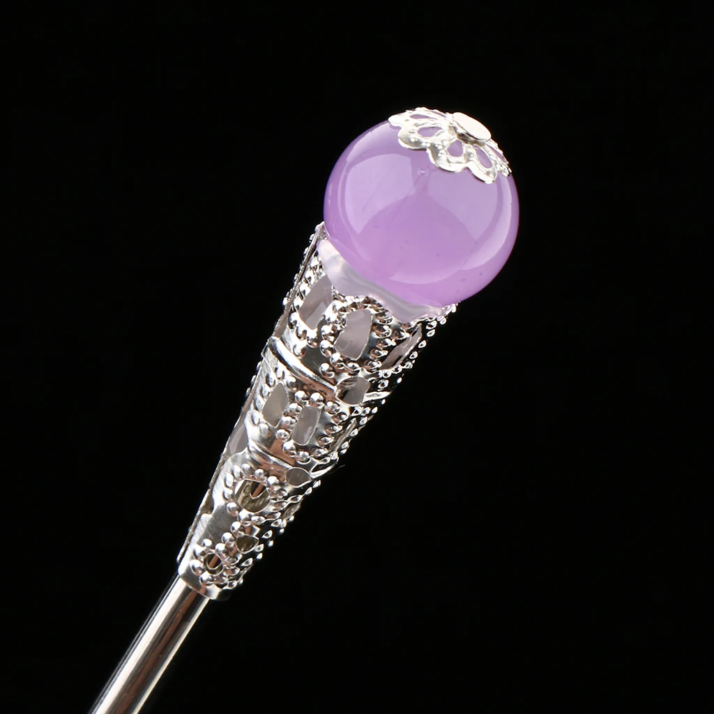 Womens Retro Traditional Chinese Wedding Floral Tassels Bells Hair Stick Chignon Chopsticks Headwear Jewelry