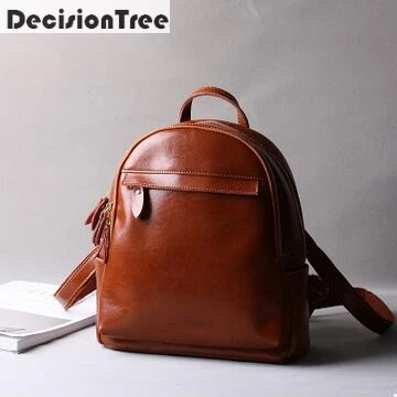

New Fashion Women Backpack 100% Real Genuine Leather Backpack Women Preppy Style School Bags for Teenagers Fashion Backpacks