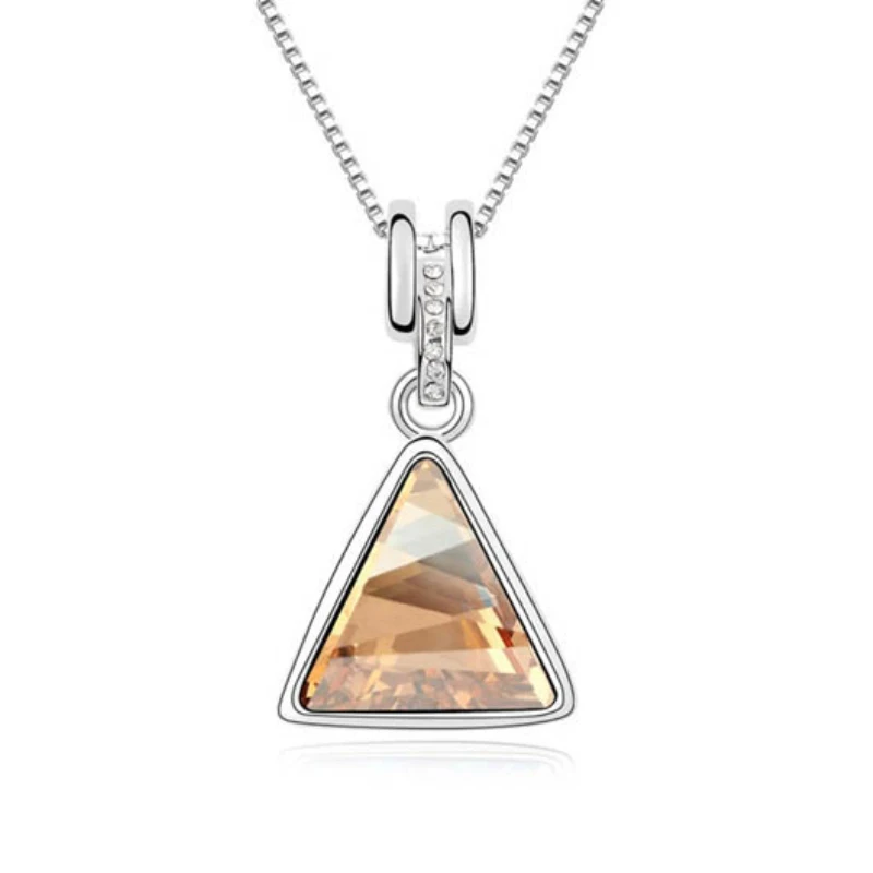 

2016 new arrival for Mother's Day gift hot Triangle pendant necklace With Crystals from SWAROVSKI for Valentine's Day