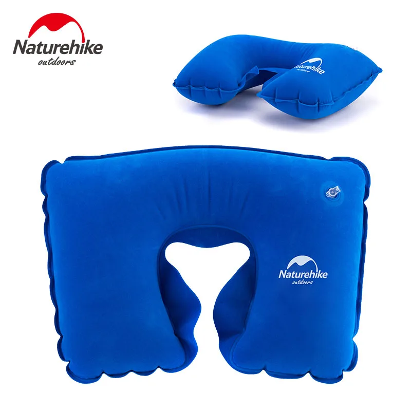 Naturehike NH легко носить с собой на шею надувная воздушная подушка для защиты повозка подголовника, подушка для путешествий, мягкая подушка NH15A003-L - Цвет: Небесно-голубой