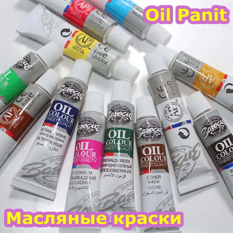 Масляные краски товары для рукоделия 5 цветов 6 мл|oil colors|oil colors paintsoil paint paintings |